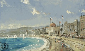 Thomas Kinkade œuvres - La plage de Nice Thomas Kinkade